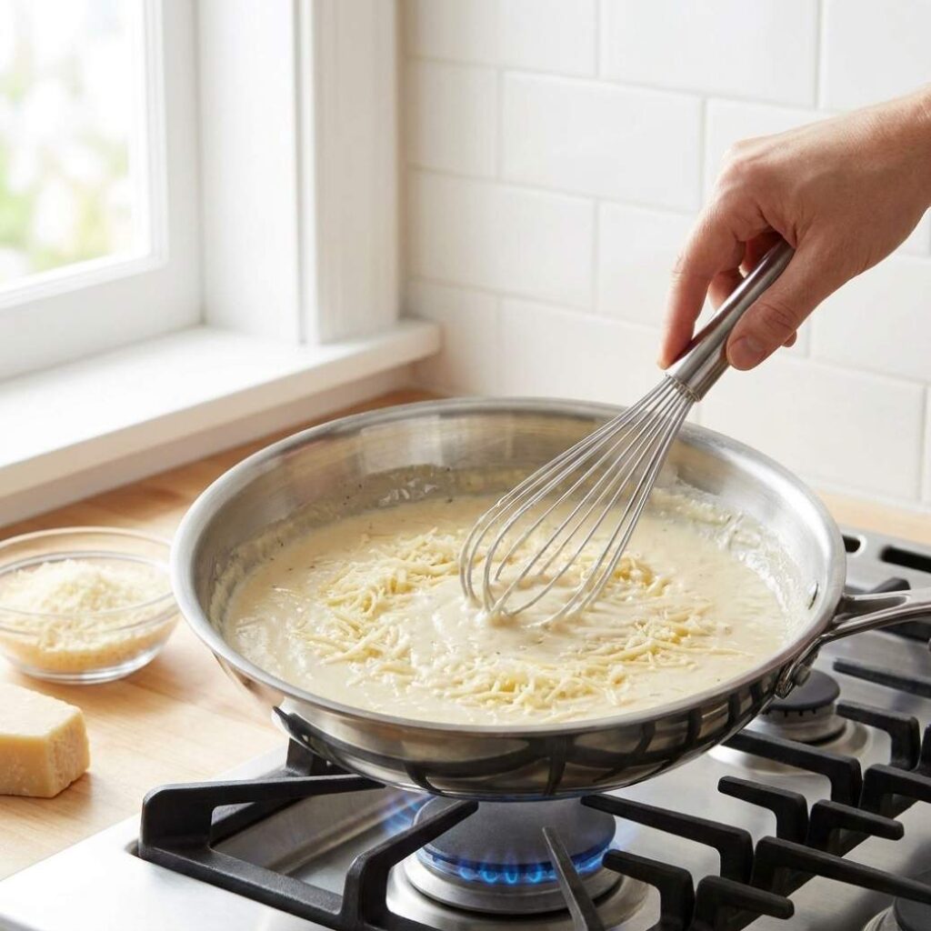 Simmer the Cream Until It Thickens