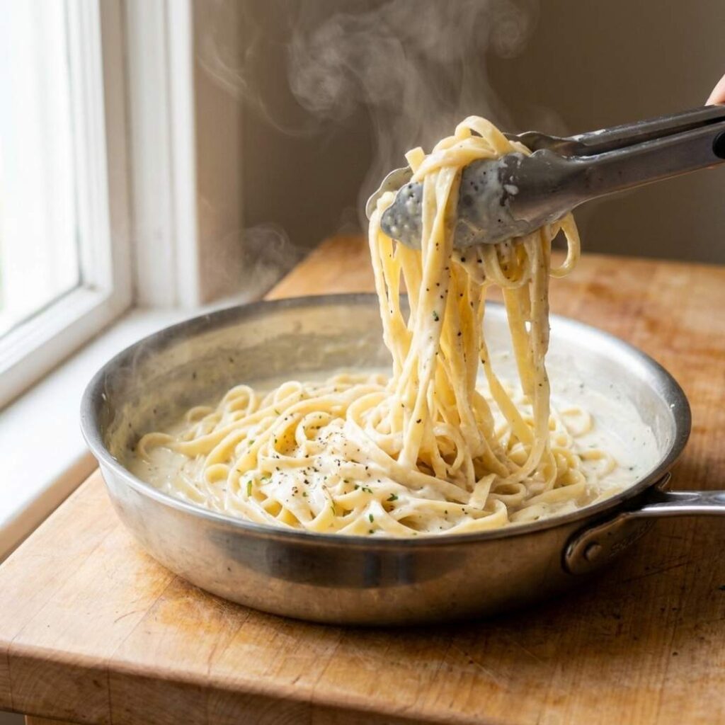 Toss With Hot Pasta Immediately