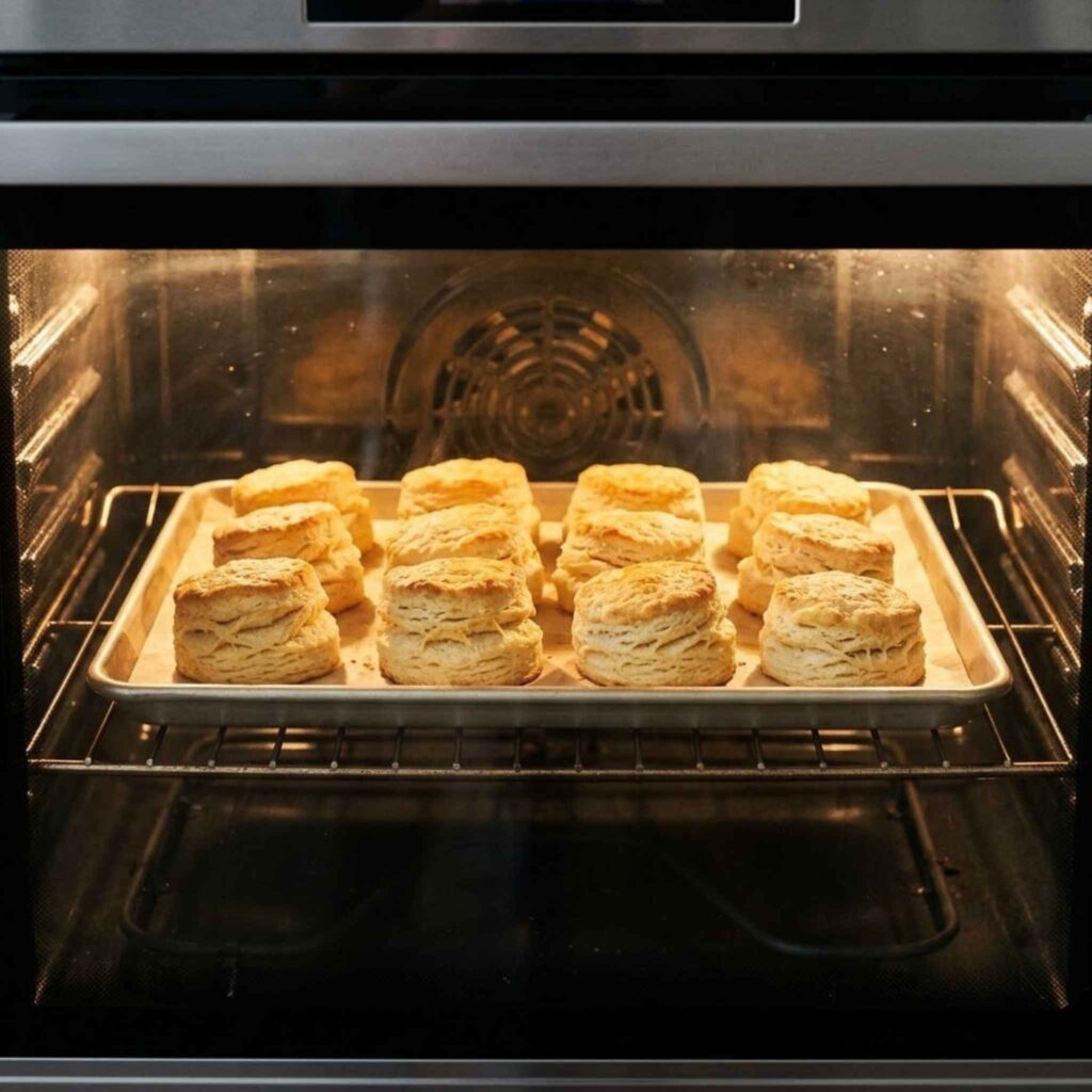 Bake the biscuits until golden