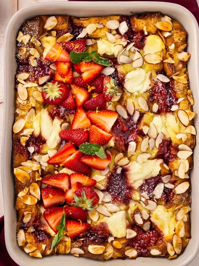 Baked Strawberry Cream Cheese Breakfast Casserole