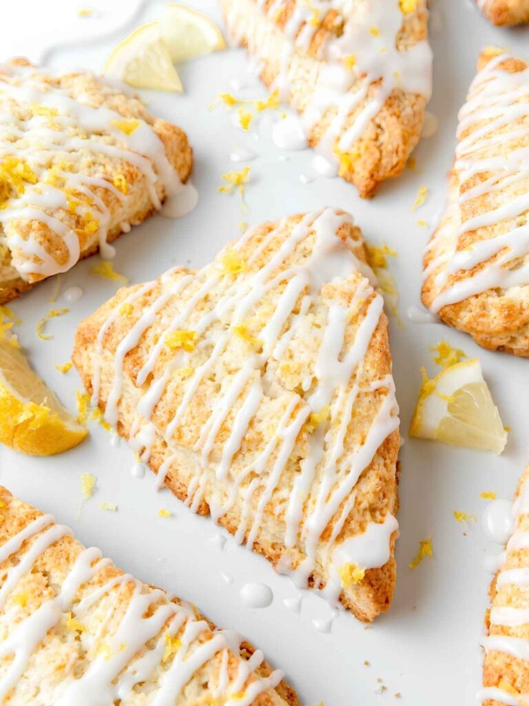 Bright Lemon Scones with Zesty Glaze