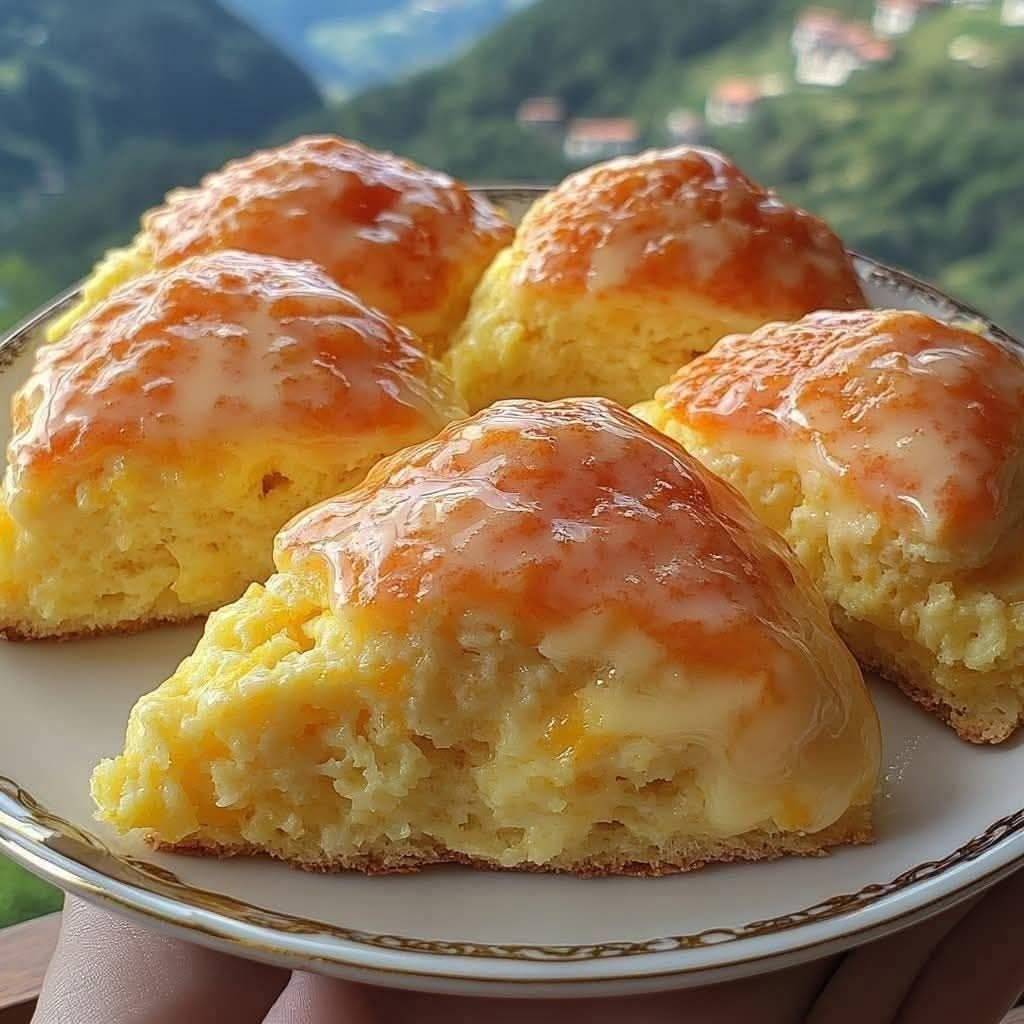 Bright Orange Scones with Sweet Citrus Glaze