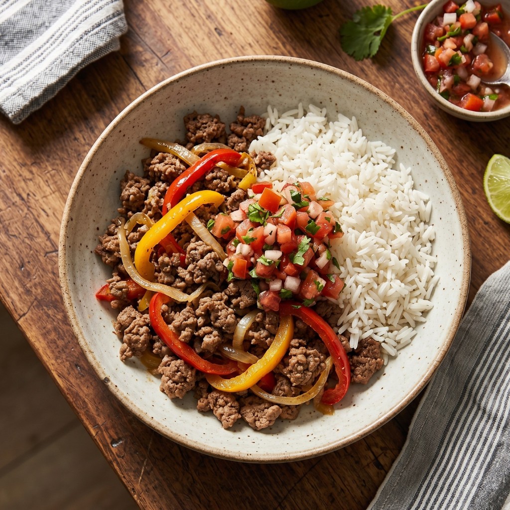 Lean Beef and Bell Pepper Bowls