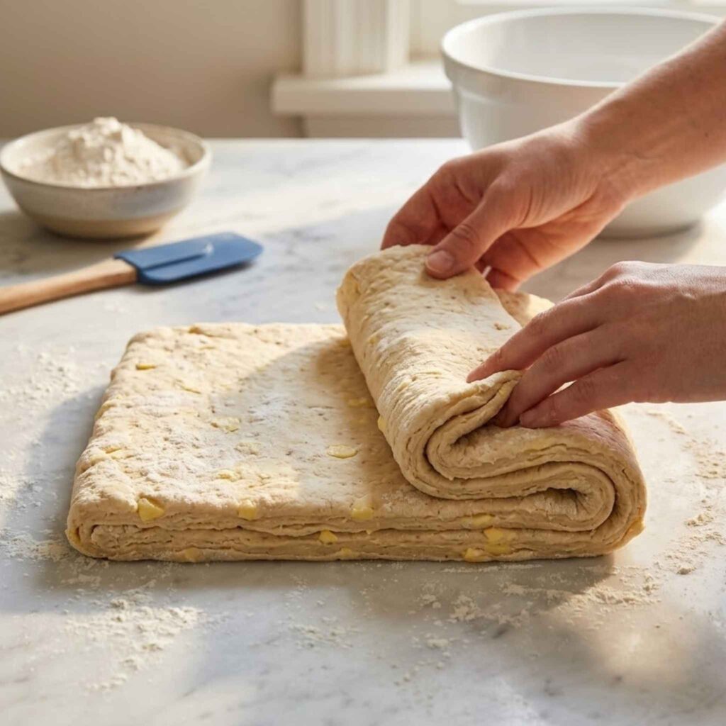 Shape and fold the dough