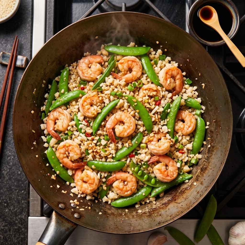 Shrimp and Cauliflower Rice Stir-Fry