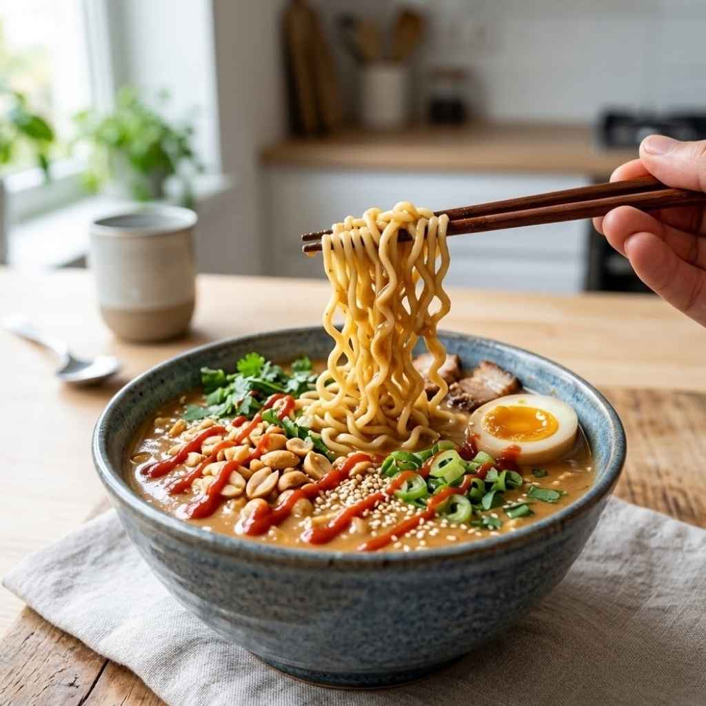 Upgraded Spicy Peanut Butter Instant Ramen