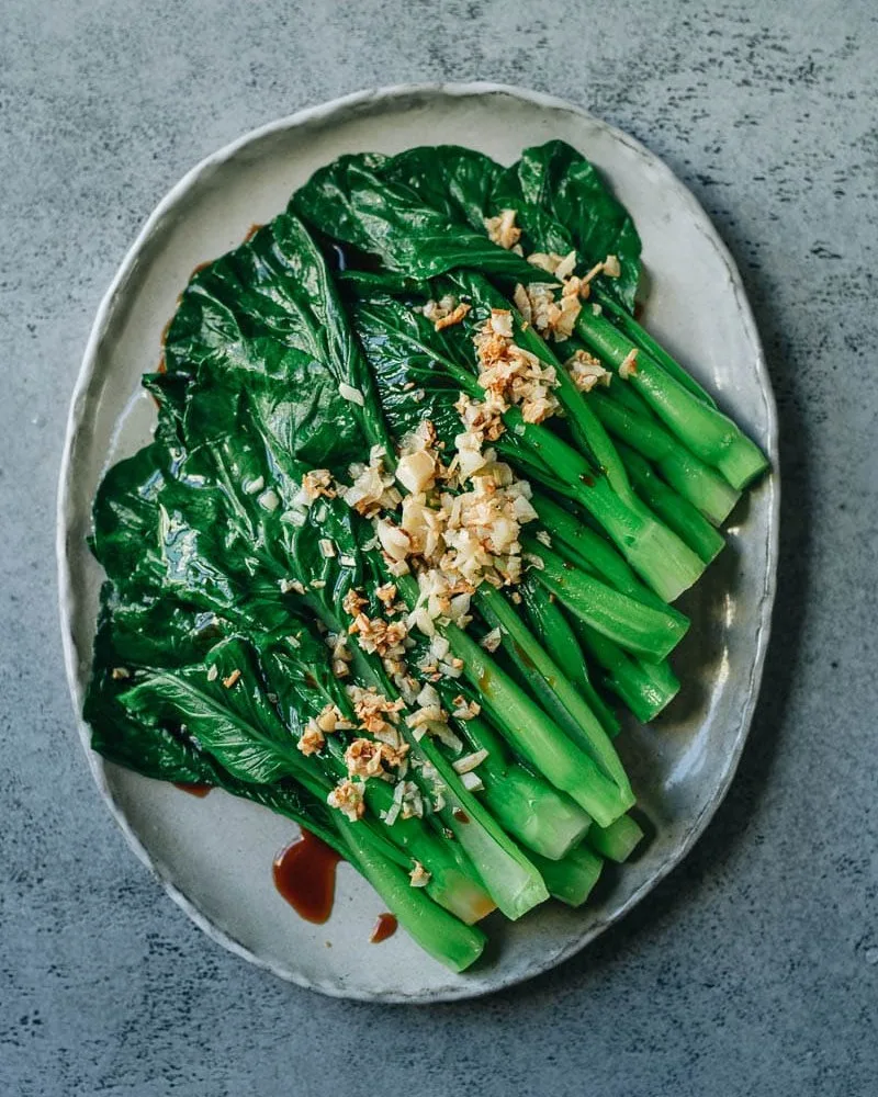 Garlic Soy Blanched Chinese Greens