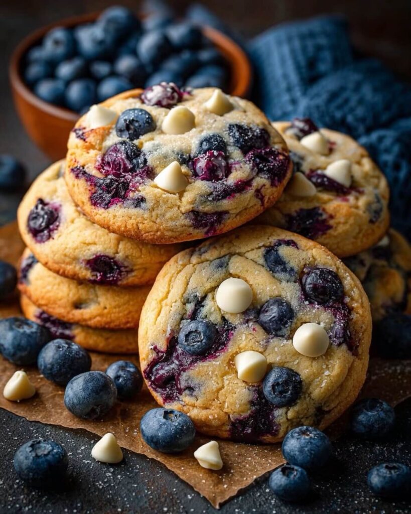 Soft-Baked Blueberry Cheesecake Cookies