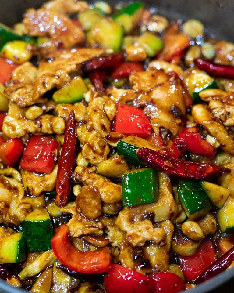 Spicy Kung Pao Chicken with Crunchy Peanuts