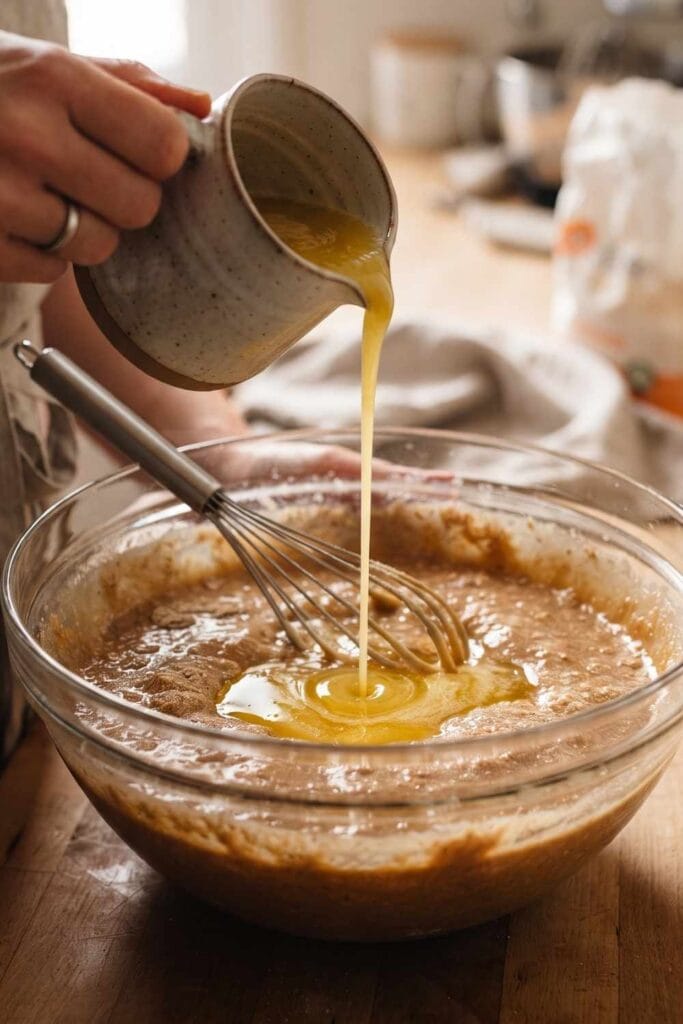 Replace the Oil with Melted Butter
