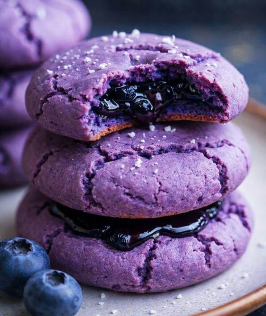 Blueberry Stuffed Purple Cookies
