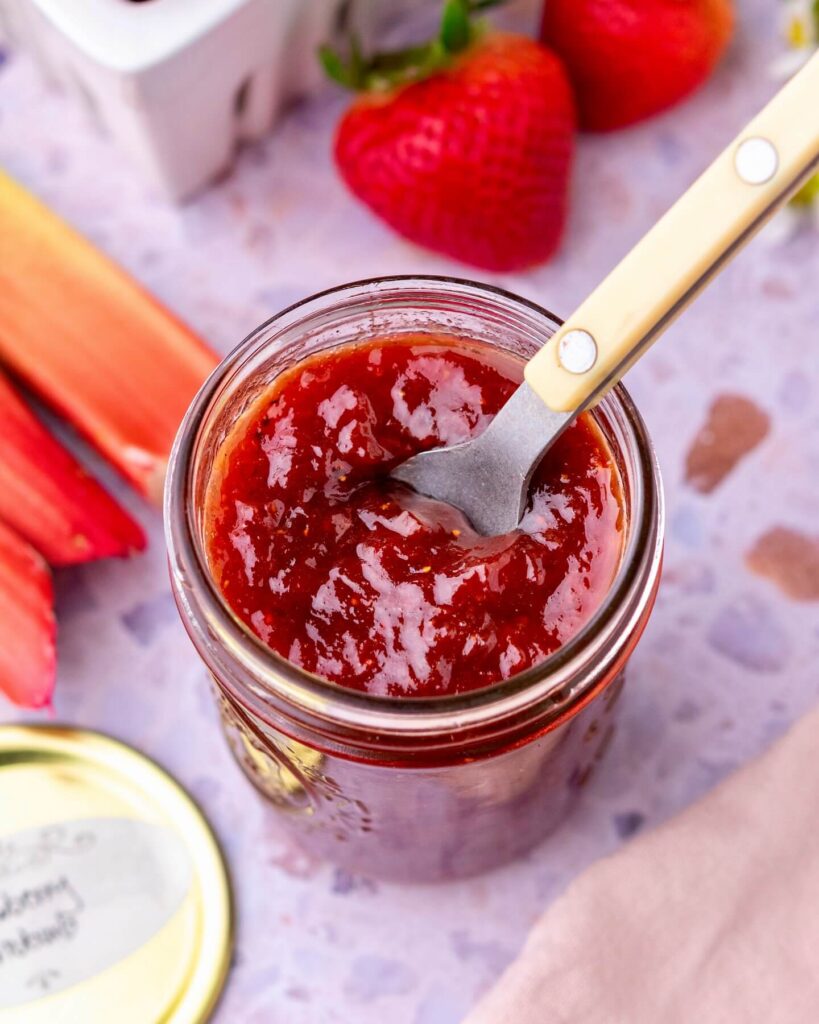 Classic Sweet and Tart Strawberry Rhubarb Jam
